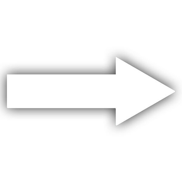 Ergomat 12inx4in Stem 2in Mean Lean Arrows White, 30PK DSML-ARR-12-W-KIT - main